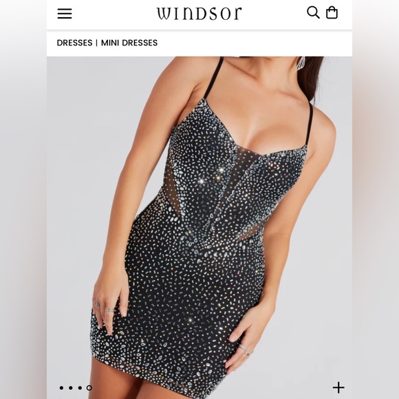 Windsor Rhinestone Mini Dress - Picture 3 of 3